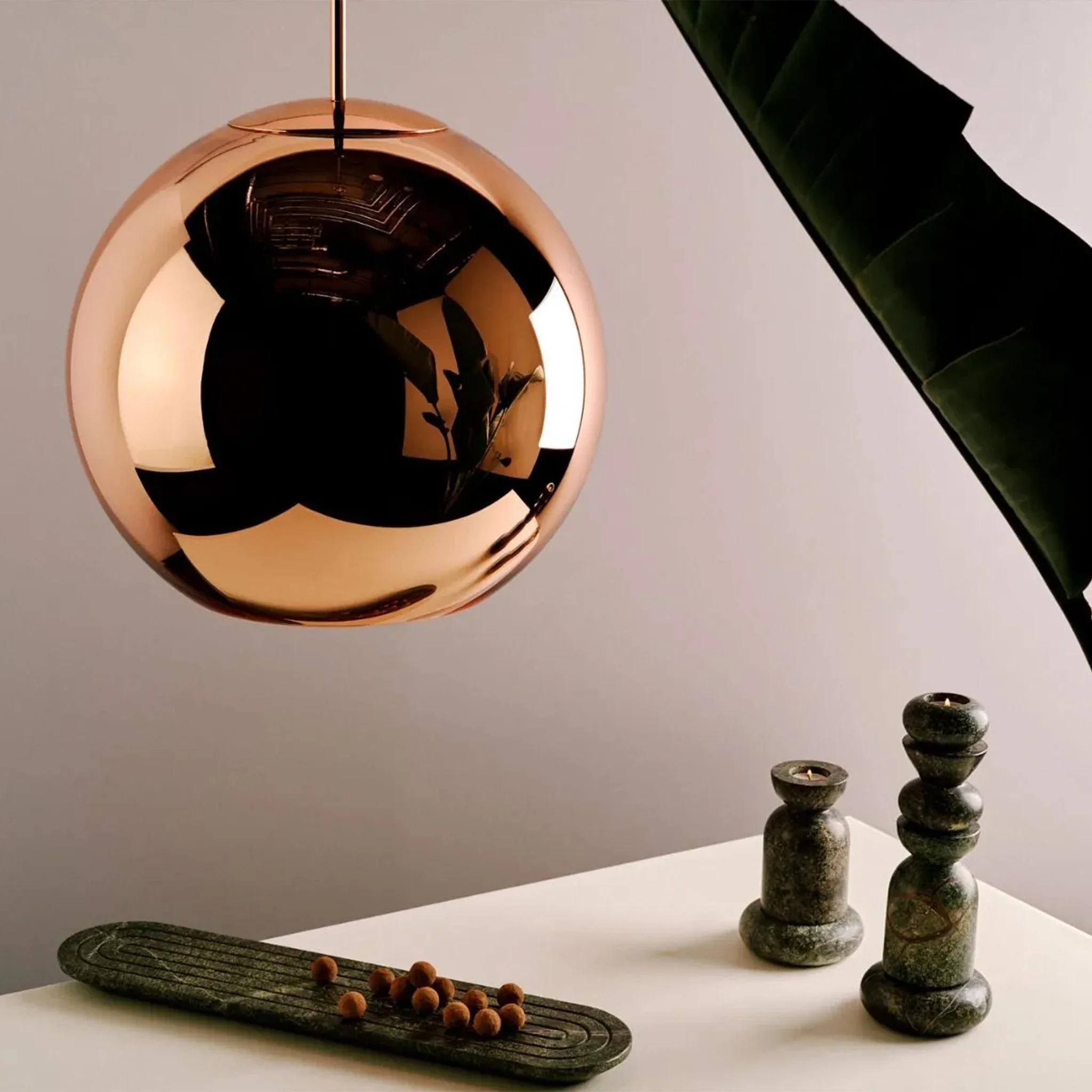 Copper Round LED Pendant by Tom Dixon - Image 4