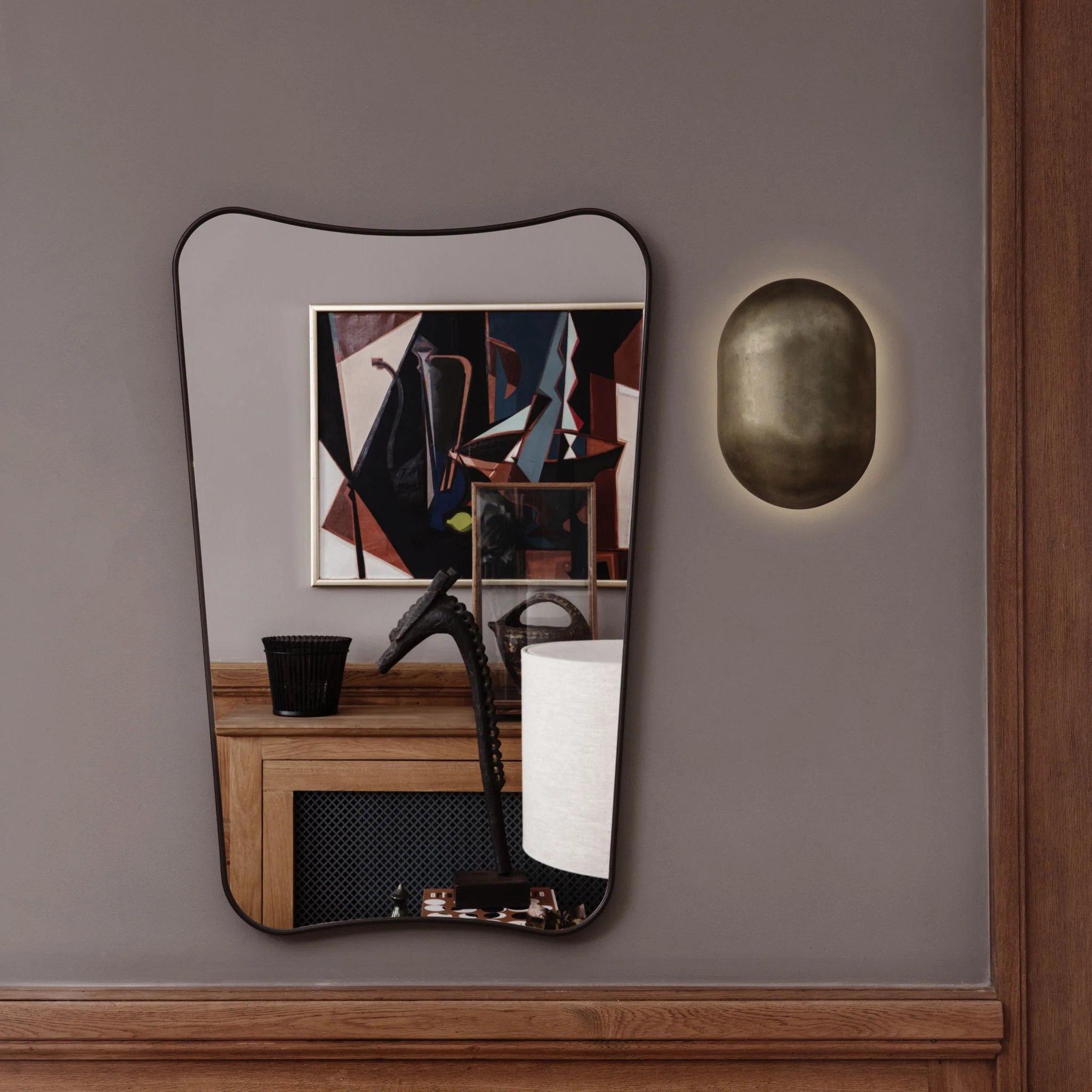 F.A.33 Wall Mirror (Black Brass) by Gubi - Image 3