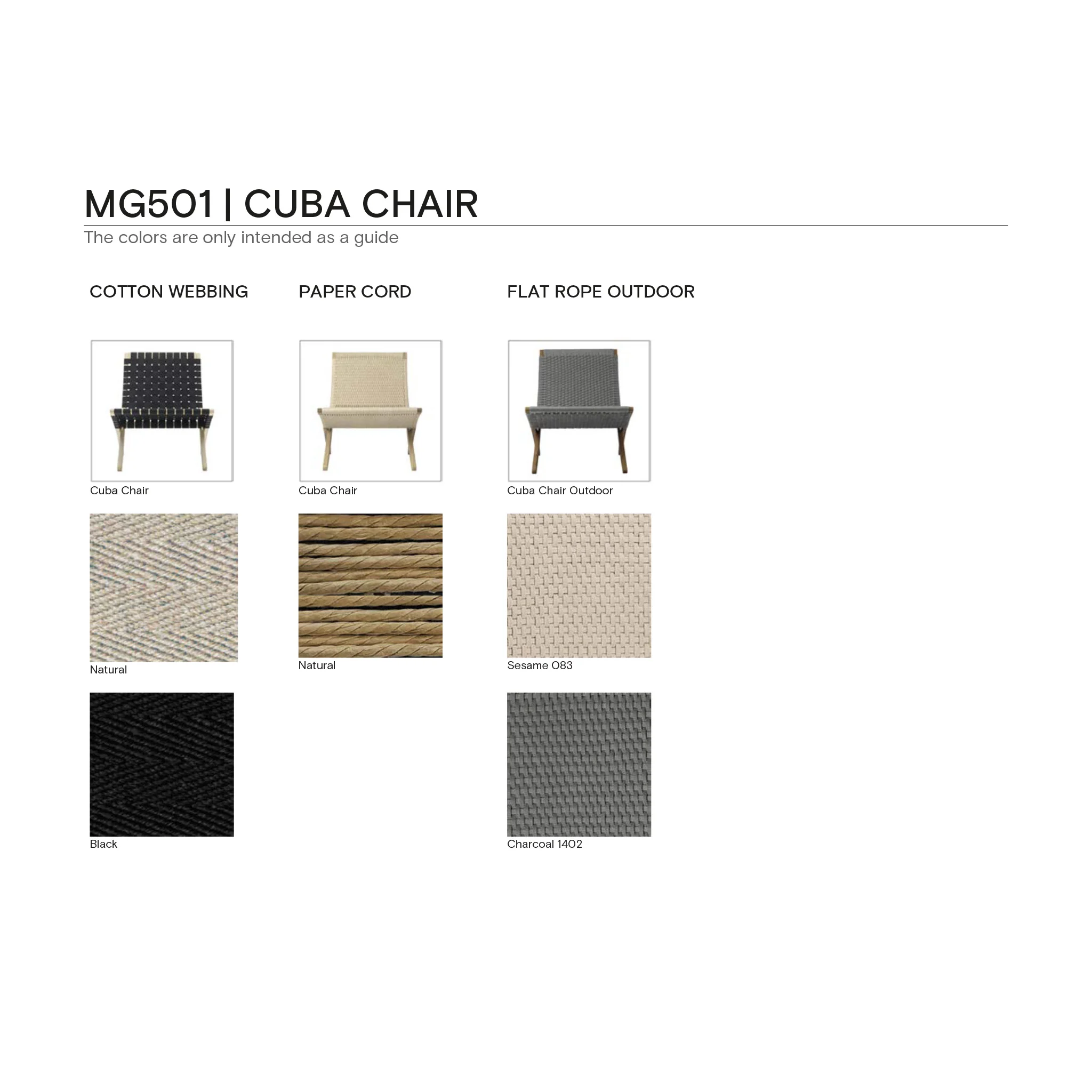 MG501 Cuba Chair - Cotton Webbing by Carl Hansen & Søn - Image 4